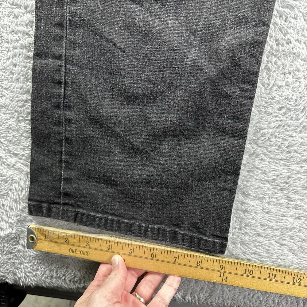 Levi's 514 Black Jeans Mens 48x30 Straight Fit Stretch Clean Fade Goth Retro